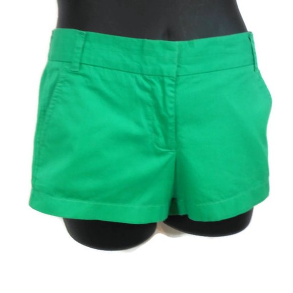 J Crew Girls Green Chino Shorts -14 - Picture 4 of 12
